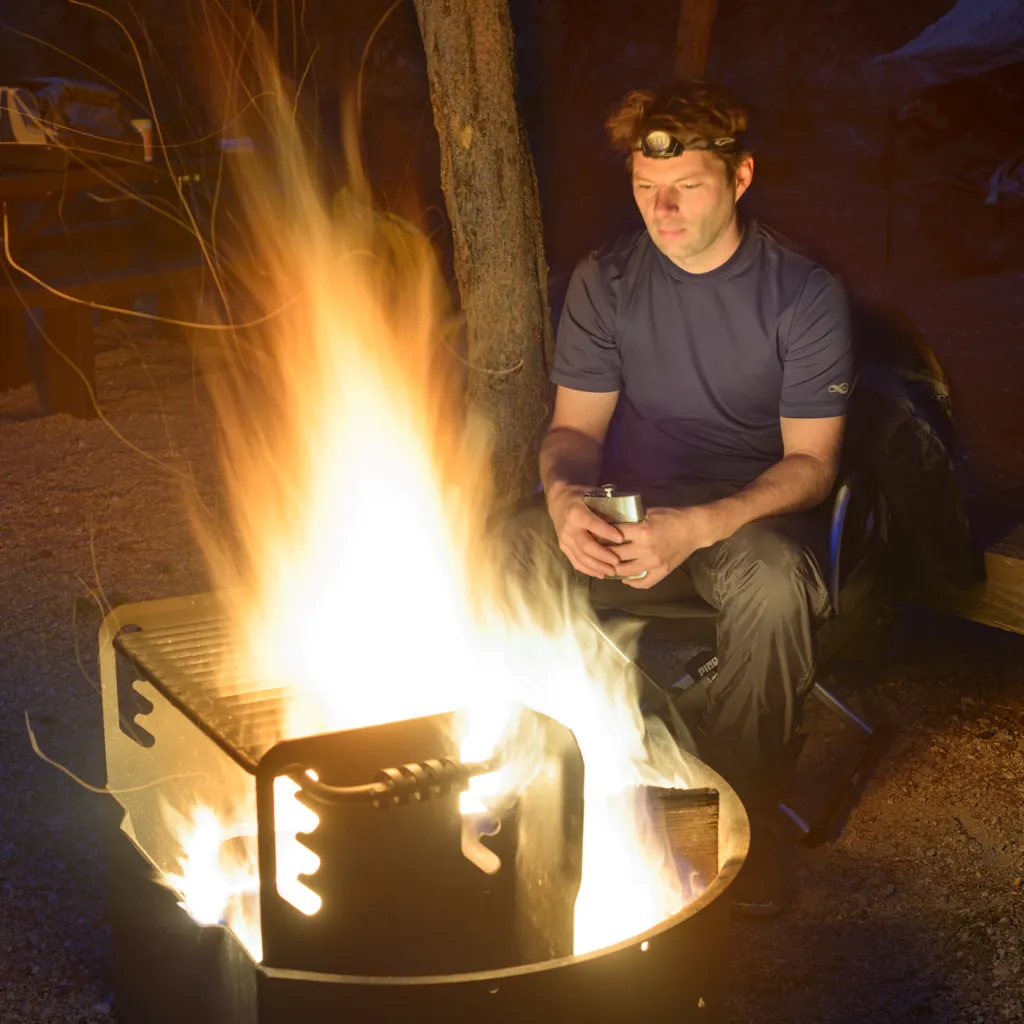 Flask by the fire