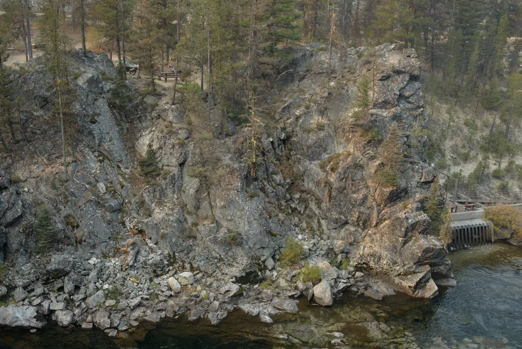 Across the river to my campsite